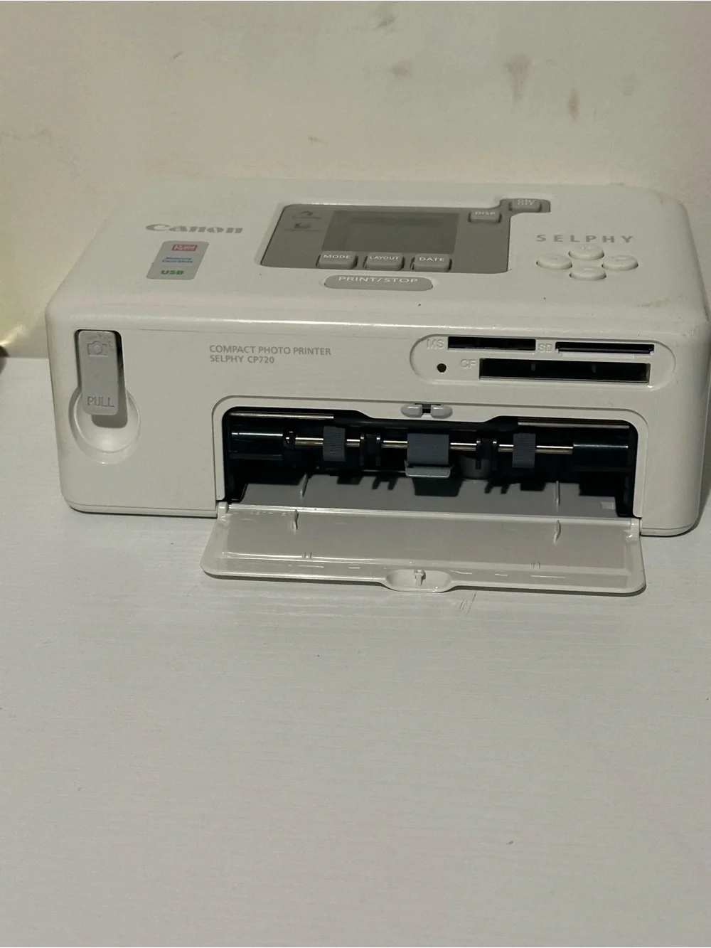 Canon Selphy Photo Printer in White with Gray Control Panel